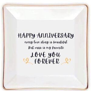 Jewelry Tray Happy Anniversary  New Romantic Love You Forever Gift Trinket